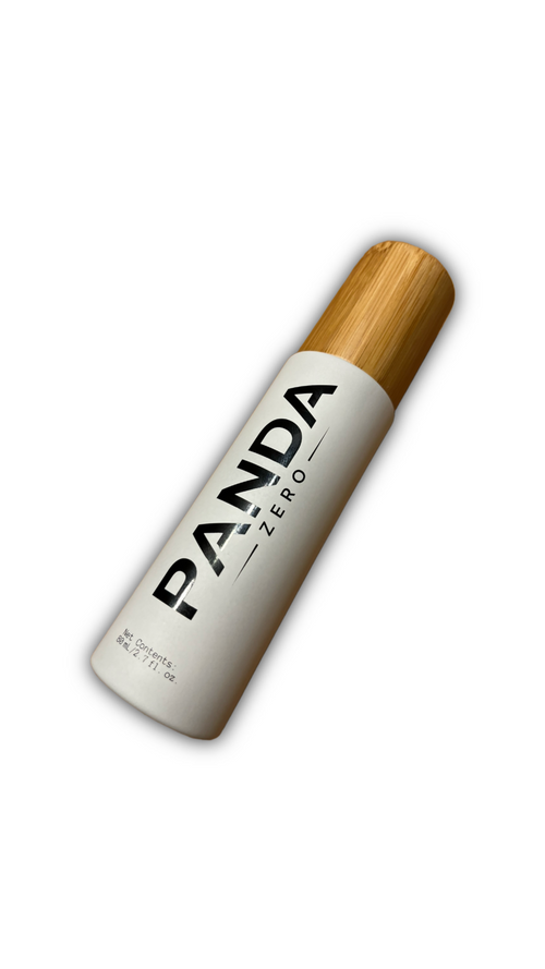 Panda Zero white 80 ml bottle at an angle on a white background
